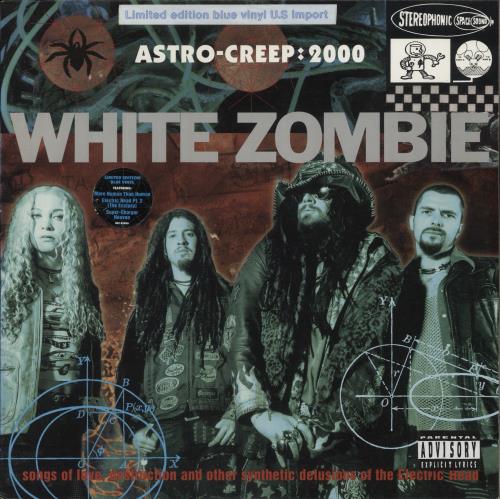 White Zombie Astro-Creep: 2000 - Blue vinyl vinyl LP album (LP record) US WHZLPAS850277