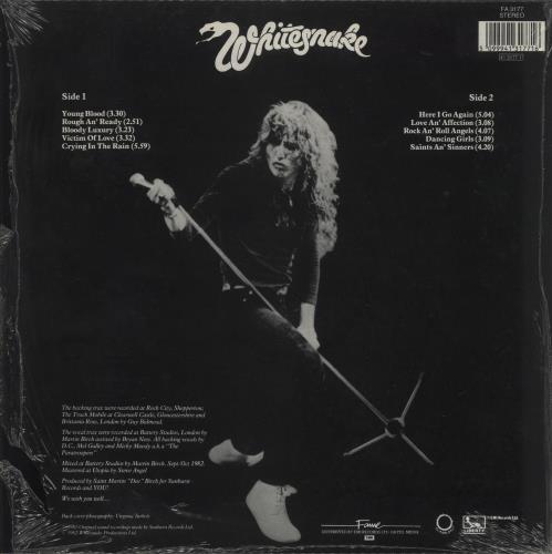 Whitesnake Saints & Sinners vinyl LP album (LP record) UK WHILPSA868875
