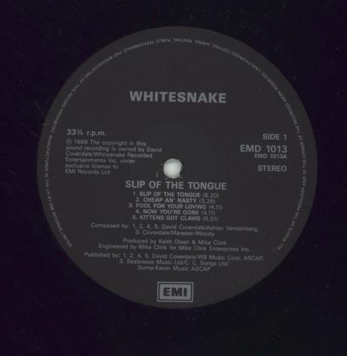 Whitesnake Slip Of The Tongue - Shrink vinyl LP album (LP record) UK WHILPSL868505
