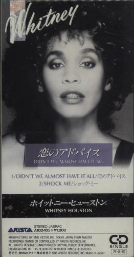 Whitney Houston Didn't We Almost Have It All 3" CD single (CD3) Japanese HOUC3DI28584