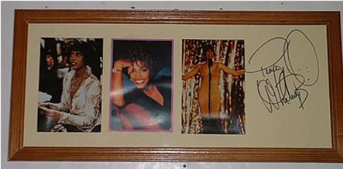Whitney Houston Framed Autograph memorabilia UK HOUMMFR259287