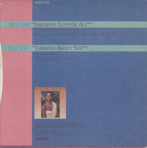 Whitney Houston Greatest Love Of All 7" vinyl single (7 inch record / 45) UK HOU07GR42338