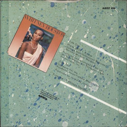 Whitney Houston How Will I Know - paper label 7" vinyl single (7 inch record / 45) UK HOU07HO45168