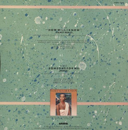 Whitney Houston How Will I Know 12" vinyl single (12 inch record / Maxi-single) UK HOU12HO38906