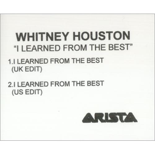 Whitney Houston I Learned From The Best - 2-Track CD-R acetate UK HOUCRIL146713