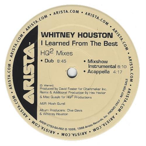 Whitney Houston I Learned From The Best 12" vinyl single (12 inch record / Maxi-single) US HOU12IL152363