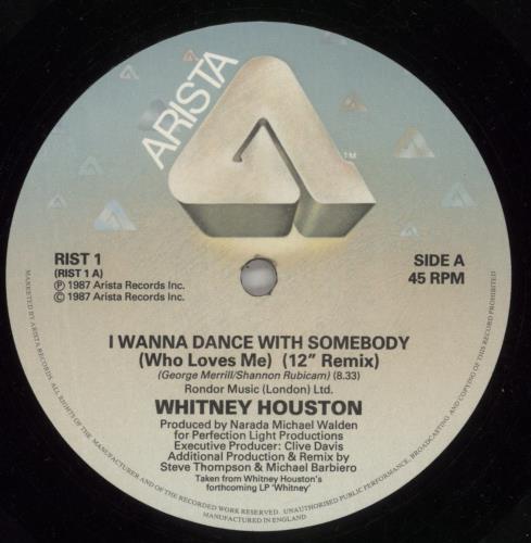 Whitney Houston I Wanna Dance With Somebody 12" vinyl single (12 inch record / Maxi-single) UK HOU12IW38917