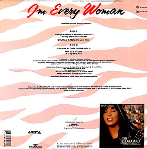 Whitney Houston I'm Every Woman - House Mixes 12" vinyl single (12 inch record / Maxi-single) Colombian HOU12IM288655