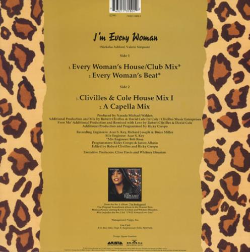 Whitney Houston I'm Every Woman 12" vinyl single (12 inch record / Maxi-single) UK HOU12IM162287