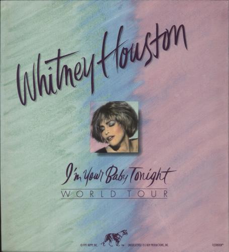 Whitney Houston I'm Your Baby Tonight World Tour Book + Poster & Insert tour programme UK HOUTRIM877145