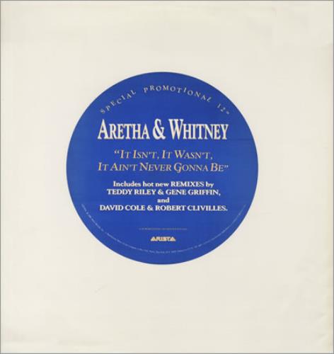 Whitney Houston It Isn't, It Wasn't, It Ain't Never Gonna Be 12" vinyl single (12 inch record / Maxi-single) US HOU12IT65421