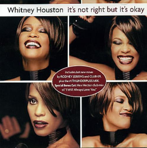 Whitney Houston It's Not Right But It's Okay CD single (CD5 / 5") US HOUC5IT142224