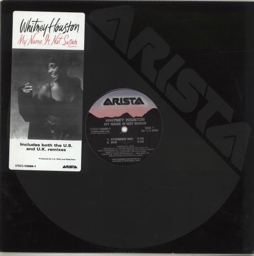 Whitney Houston My Name Is Not Susan 12" vinyl single (12 inch record / Maxi-single) US HOU12MY11513