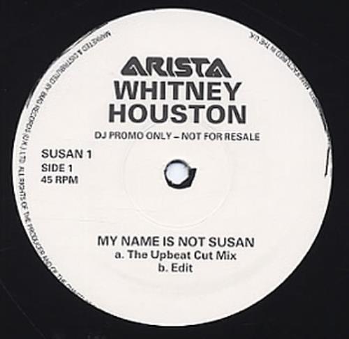 Whitney Houston My Name Is Not Susan 12" vinyl single (12 inch record / Maxi-single) UK HOU12MY00369