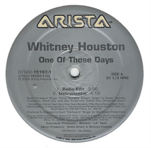 Whitney Houston One Of Those Days 12" vinyl single (12 inch record / Maxi-single) US HOU12ON234650