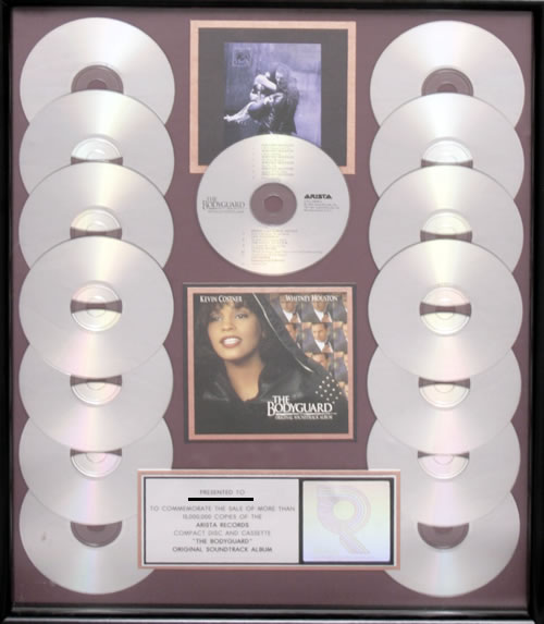 Whitney Houston The Bodyguard - Diamond Award award disc US HOUAWTH552247