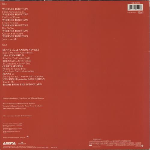 Whitney Houston The Bodyguard vinyl LP album (LP record) Dutch HOULPTH238237