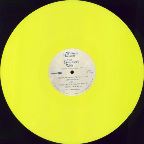 Whitney Houston The Preacher's Wife - Opaque Yellow Vinyl 2-LP vinyl record set (Double LP Album) UK HOU2LTH838552