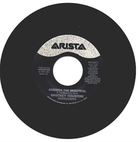 Whitney Houston The Star Spangled Banner 7" vinyl single (7 inch record / 45) US HOU07TH201284