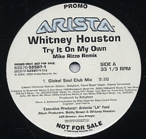 Whitney Houston Try It On My Own - Mike Rizzo Remix 12" vinyl single (12 inch record / Maxi-single) US HOU12TR258976