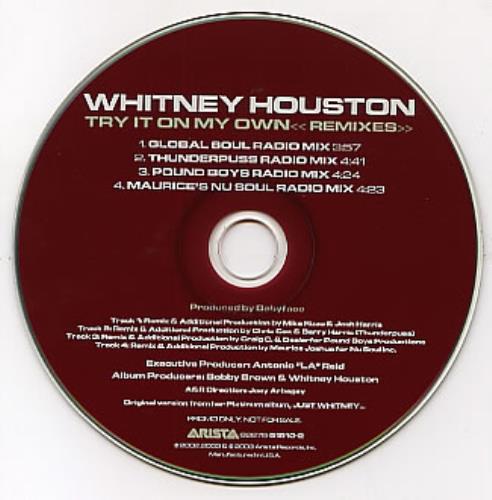 Whitney Houston Try It On My Own - Remix Radio Edits CD single (CD5 / 5") US HOUC5TR247682