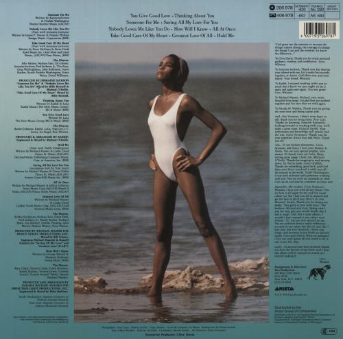 Whitney Houston Whitney Houston + OG Hype Sticker vinyl LP album (LP record) German HOULPWH588248