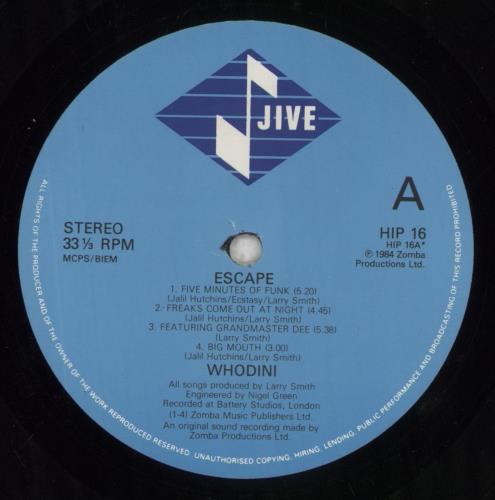 Whodini Escape + The Whodini Electro 7" EP vinyl LP album (LP record) UK WK7LPES855832