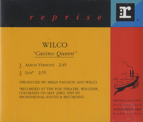 Wilco Casino Queen CD single (CD5 / 5") US WLCC5CA520413