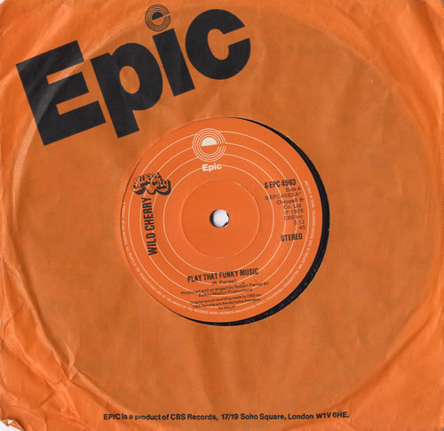 Wild Cherry Play That Funky Music 7" vinyl single (7 inch record / 45) UK WCY07PL565085