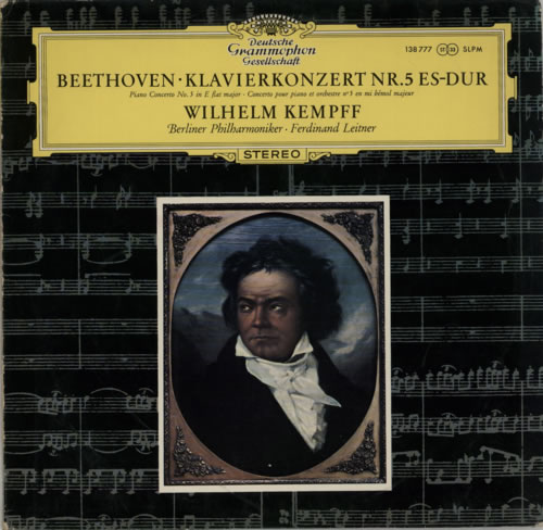 Wilhelm Kempff Beethoven: Klavierkonzert Nr.5 Es-Dur, Op. 73 - 2nd vinyl LP album (LP record) German W2LLPBE612026