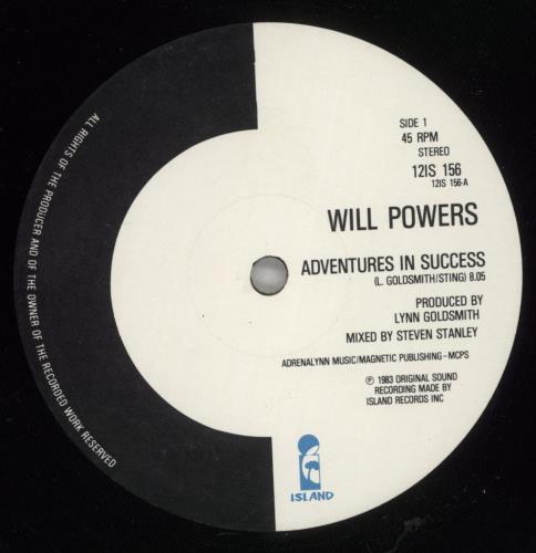 Will Powers Adventures In Success 12" vinyl single (12 inch record / Maxi-single) UK WLP12AD879320