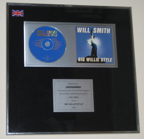 Will Smith Big Willie Style award disc UK WSMAWBI346046