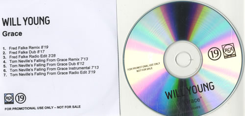 Will Young Grace CD-R acetate UK WYOCRGR455979