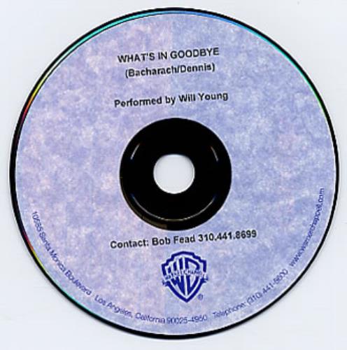 Will Young What's In Goodbye CD-R acetate US WYOCRWH334778