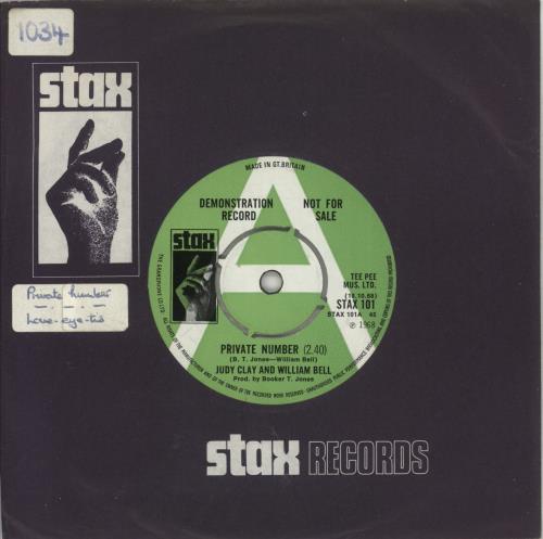 William Bell & Judy Clay Private Number 7" vinyl single (7 inch record / 45) UK WBL07PR870071