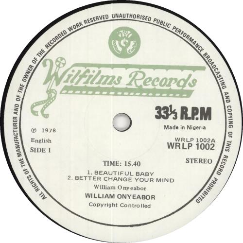 William Onyeabor Atomic Bomb - 1st vinyl LP album (LP record) Nigerian XITLPAT735087