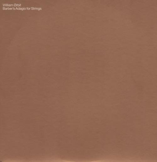William Orbit Barber's Adagio For Strings 12&quot; vinyl single (12 inch record / Maxi-single) US WLM12BA429911