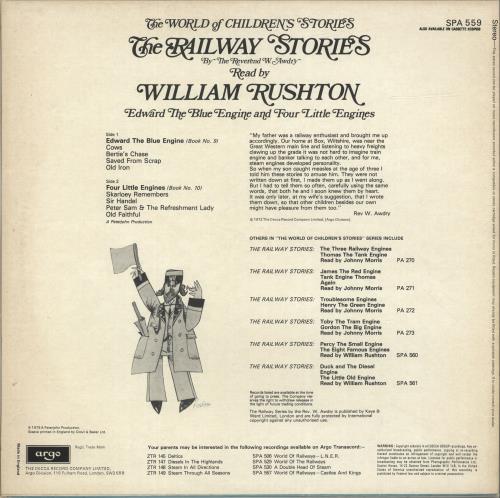 William Rushton The Railway Stories vinyl LP album (LP record) UK WRHLPTH697094