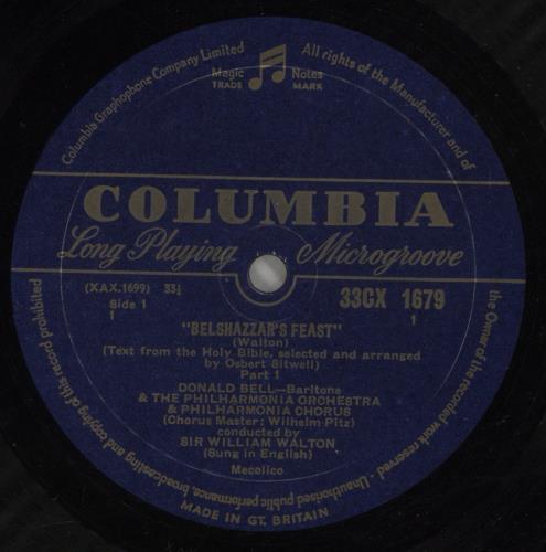 William Walton Belshazzar's Feast vinyl LP album (LP record) UK WCFLPBE868427