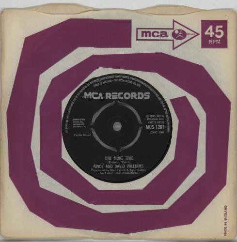Williams Bros. One More Time 7" vinyl single (7 inch record / 45) UK XUY07ON656928