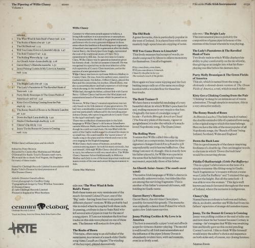Willie Clancy The Pipering Of Willie Clancy (Volume One) vinyl LP album (LP record) UK 217LPTH762308