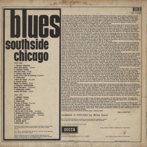 Willie Dixon Blues - Southside Chicago - VG vinyl LP album (LP record) UK XONLPBL759952