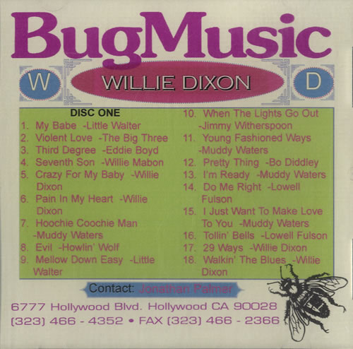 Willie Dixon The Chess Box - Disc 1 CD-R acetate US XONCRTH478227