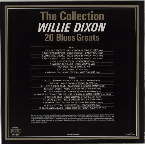 Willie Dixon The Willie Dixon Collection 20 Golden Greats vinyl LP album (LP record) Italian XONLPTH763461