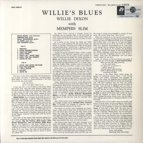Willie Dixon Willie's Blues - 180gm - Sealed 2-LP vinyl record set (Double LP Album) US XON2LWI850049