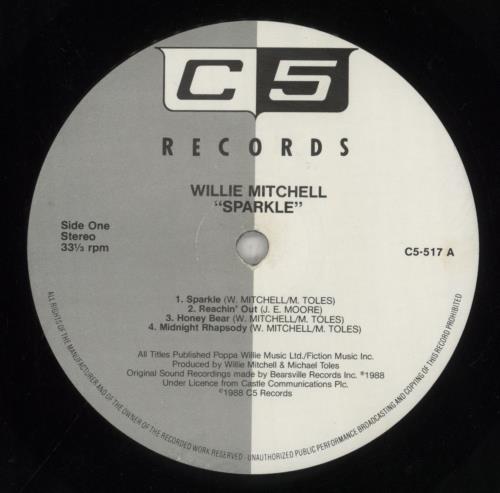 Willie Mitchell Sparkle vinyl LP album (LP record) UK WLYLPSP854572