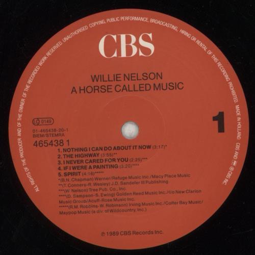 Willie Nelson A Horse Called Music vinyl LP album (LP record) Dutch WNLLPAH756936