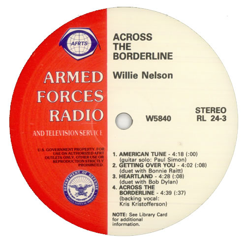 Willie Nelson Across The Borderline vinyl LP album (LP record) US WNLLPAC514108