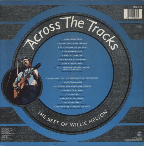 Willie Nelson Across The Tracks vinyl LP album (LP record) UK WNLLPAC387182
