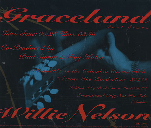 Willie Nelson Graceland CD single (CD5 / 5") US WNLC5GR437228